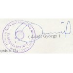 1975 Bp., Aczél György politikus, miniszterelnök-helyettes által aláírt levél és borítékja