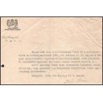 1946 Bp., Dobi István leendő miniszterelnök, államfő által aláírt hivatalos okirat