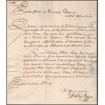 1791 Báró Orczy László főispán, kamarai másodelnök által aláírt levél
