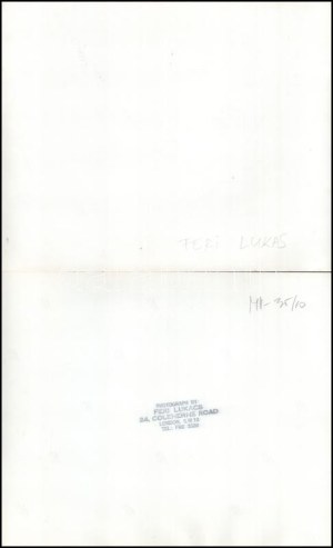 cca 1980 Feri Lukas (?-?) korábban Lukács Ferenc, Londonban letelepedett, magyar fotóriporter, reklámfotós...