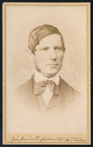 cca 1870 Carl Ferdinand von Arlt (1812-1887) osztrák orvos, keményhátú fotó Luckhardt műterméből, 10,5×6...