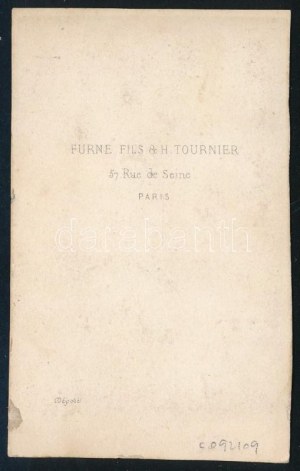 cca 1860 Camillo B. di Cavour (1810-1861) olasz politikus portréja, keményhátú fotó Furne Fils & H...