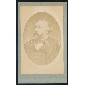 cca 1880 Léon Gambetta (1838-1882) francia politikus, államférfi, miniszterelnök (1881-1882) portréja, vizitkártya, 10...