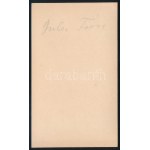cca 1880 Jules Favre (1809-1880) francia államférfi, ügyvéd, a Nemzetgyűlés tagja, vizitkártya, 10,5x6 cm /...