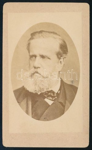 cca 1880 II. Péter (Dom Pedro II.) brazil császár (1825-1891) portréja (Brazília második, egyben utolsó császára; 1831...