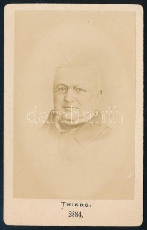cca 1875 Adolphe Thiers (1797-1877) francia politikus, államférfi, történész, Franciaország első köztársasági elnöke ...