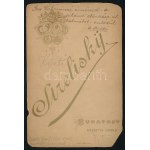 Konti József (1852-1905) karmester, zeneszerző portréja, keményhátú fotó Strelisky budapesti műterméből...