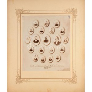 1899 A Budapesti Kir. Magyar Tudományegyetem Történelmi Seminariuma 1898-1899 tablófotója, rajta ismert személyekkel...