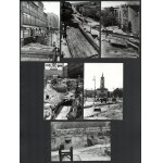 1974 Budapest, Kálvin tér, az aluljárórendszer építése idején, 13 db vintage ezüstzselatinos fotó, egy része datált...