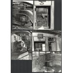 1983 Budapest, a kisföldalatti (MillFAV) régi járműveinek dokumentálása, 13 db vintage ezüstzselatinos fotó...
