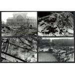 1967 és 1968 Budapest, a Baross tér látképe az aluljárórendszer építése idején, 13 db vintage ezüstzselatinos fotó...