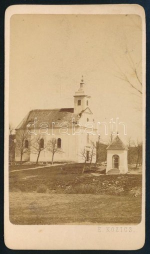 cca 1865 Pozsony, Mély út kápolna, keményhátú fotó, 10,5×6,5 cm