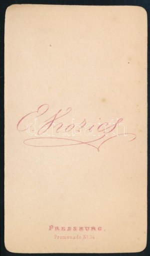 cca 1865 Pozsony, Mély út kápolna, keményhátú fotó, 10,5×6,5 cm