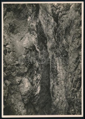cca 1910 Brassó környéki hegyek, Tömös-völgy, Tarmina hasadék, Erdélyi Mór (1866-1934) felvétele...