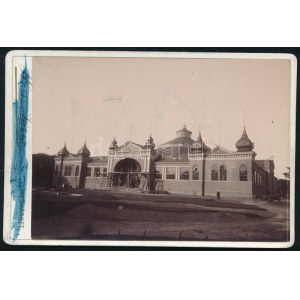 1891 Temesvár, országos ipari és mezőgazdasági kiállítás, az Iparcsarnok épülete...