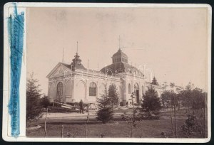 1891 Temesvár, országos ipari és mezőgazdasági kiállítás, az Osztrák-Magyar Államvasút pavilonja...