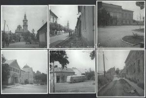cca 1970 Gyöngyös, 13 db városképes fotó, 11×11 cm
