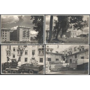 cca 1937-1953 Moszkva, Stalinka épületek építése, 18 db fotó, 11×17 cm / Stalin...