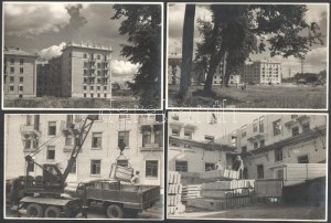 cca 1937-1953 Moszkva, Stalinka épületek építése, 18 db fotó, 11×17 cm / Stalin...