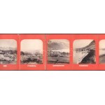 cca 1880 Svájc, Souvenirs photographiques des bords du lac de Genevé, 10 db fotót tartalmazó leporelló...
