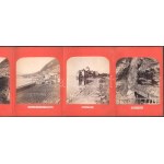 cca 1880 Svájc, Souvenirs photographiques des bords du lac de Genevé, 10 db fotót tartalmazó leporelló...