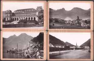 cca 1880 12 db osztrák városképes fotó: Zell am See, Königsee, Salzburg, Berchtesgaden, Salzkammergut, Ischl, 10,5×6...