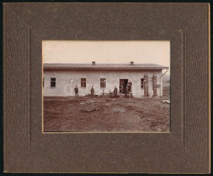 cca 1910 Kissármás (Sarmasu, Erdély) Kísérleti műtrágyagyár 8x11 cm fotó, paszpartuban, feliratozva...