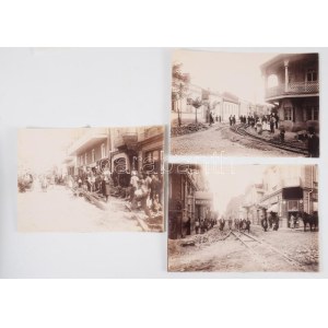 Tbilisi, Georgia. Building of tramway tracks on Alexejevskaja, Elisabetskaja and Sandstreet...