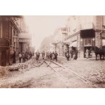 Tbilisi, Georgia. Building of tramway tracks on Alexejevskaja, Elisabetskaja and Sandstreet...