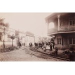 Tbilisi, Georgia. Building of tramway tracks on Alexejevskaja, Elisabetskaja and Sandstreet...