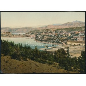 cca 1880 Magyar tengerpart, fotokróm nyomat, sérülésekkel, 15×22 cm