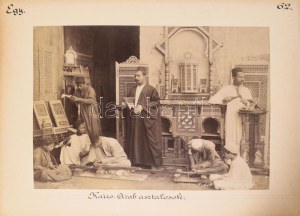 ca 1890 Adelphoi Zangaki: Egyiptom Kairó Tulon városrész / Arab asztalosok...