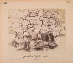 ca 1890 Félix Bonfils (1831-1885): Palesztina, Jeruzsálem, Kofák / Szíria, Damascus kétoldalas fotó...