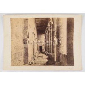 cca 1890-1900 Jean Pascal Sébah (1872-1947): Phylae intérieur de la galerie Colonnade du Nord ...