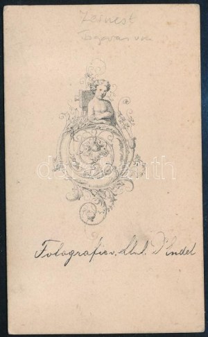 cca 1870 Román favágó, Zernyest (Erdély), keményhátú fotó Endel műterméből, 10,5×6,5 cm ...