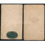 cca 1865 Női és családi portré, 2 db keményhátú fotó Pribék és Társa, Schmidt székesfehérvári műterméből, foltos, 10...