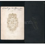 1882 Pozsony, Műtermi portrék gyerekekről, 2 db keményhátú fotó Kozics műterméből, egyik hátoldalon datálva, 16,5×10...