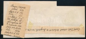1854 Osztrák Déli Vasút Engerth tehermozdony, hátoldalon feliratozott fotó, 7×15 cm ...