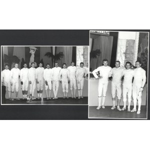 1961 BVSC vívóit ábrázoló 2 db fotó, a hátoldalon jelzett (Lerner J. Fotoriport iroda)...