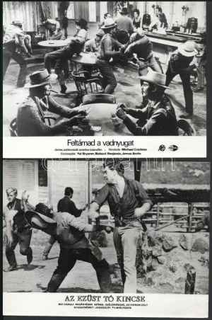 cca 1989 előtt készült WESTERN filmek egy-egy jelenete, 13 db vintage produkciós filmfotó (vitrinfotó, lobbyfotó...