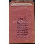 1939 Szittya, vegyi hőpárna Chemolabor, reklám boríték, katonai felhasználású 17x28 cm