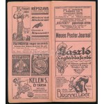 cca 1920 Omnia mozgókép palota műsora, Bp.,Thalia-ny., rengeteg korabeli reklámmal is, színes, litografált...