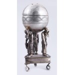 Ezüst (Ag) besamin tartó figurális alakokkal, 1894, orosz, jelzett, mesterjellel, m: 8,5 cm, 69g /// Silver (Ag...