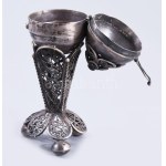 Ezüst (Ag) besamin tartó, 1894, orosz, jelzett, mesterjellel, m: 9,5 cm, 51g /// Silver (Ag) Besamim Container, 1894...