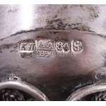 Ezüst (Ag) besamin tartó, 1894, orosz, jelzett, mesterjellel, m: 9,5 cm, 51g /// Silver (Ag) Besamim Container, 1894...