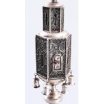 Ezüst (Ag) besamin tartó. 1854, 13 latos jelzés, AS mesterjegy, m: 36,5 cm, 322g /// Silver (Ag) Besamim Container...