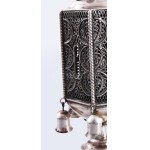 Ezüst (Ag) besamin tartó. 1854, 13 latos jelzés, AS mesterjegy, m: 36,5 cm, 322g /// Silver (Ag) Besamim Container...