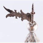 Ezüst (Ag) besamin tartó. 1854, 13 latos jelzés, AS mesterjegy, m: 36,5 cm, 322g /// Silver (Ag) Besamim Container...