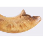 Sófár. kosszarv, oroszországi zsidó közösség, cca 19. sz. közepe - második fele, jelzés nélkül, h: 38 cm /// Shofar...