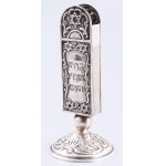 Ezüst (Ag) Sabbati havdala-tartó. 20. sz., jelzett, m: 12cm, nettó 82g /// Silver (Ag) Sabbati Havdalah holder...